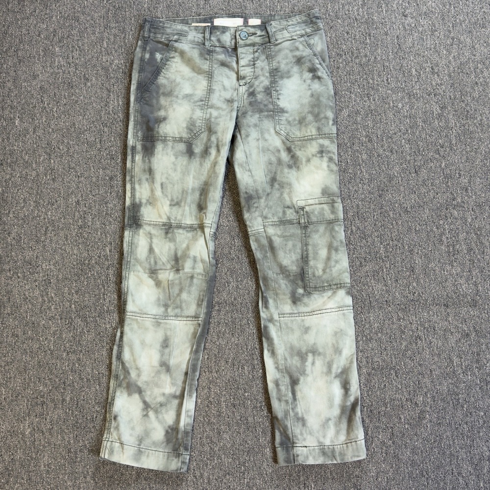 Anthropologie Hei Hei The Wanderer Cargo Pant Green Camo Tie Dyed Size 25